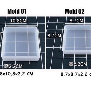 Rectangle Silicone Mold,epoxy Resin Square Mold,square Candles Silicon ...