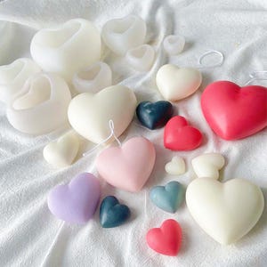 Heart Candles Silicone Mold,Love Candles Making Mold,Concrete Plaster Heart Mold,Epoxy Resin Heart Mold,Soap Mold 231938