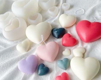 Heart Candles Silicone Mold,Love Candles Making Mold,Concrete Plaster Heart Mold,Epoxy Resin Heart Mold,Soap Mold 231938