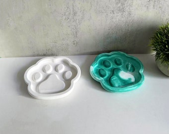 Cat Paw Dish Silicone Mold,Concrete Plaster Tray Silicon Mold,Epoxy Resin Dish Mold,UV Resin Jewelry Trinket Tray Silicon Mold 221392