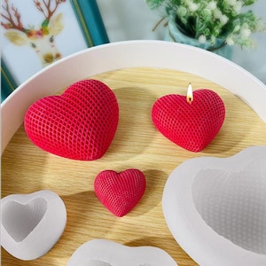 Creative Heart Candles Mold,Valentine&#39;s Day Series Candles Silicone Mold,Decorative Candles Personalized Candles Mold,Soap Mold 230203
