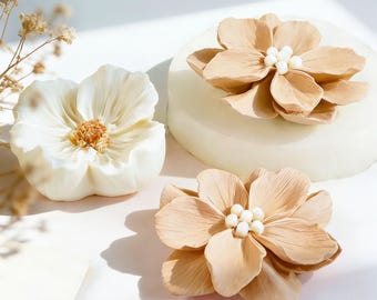 Stampo in silicone per candele a forma di fiore, stampo per realizzare candele di cera, stampo in gesso e cemento per rose, stampo in silicone per candele di soia 232439