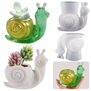 Snail Flower Pot Silicone Mold,Concrete Plaster Succulent Plant Pot Mold,Epoxy Resin Storage Box Mold,Silicon Mold For Flowerpot Mold 222063