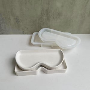 2PCS/Set Glasses Shaped Tray Silicone Mold,Concrete Plaster Tray Mold,Epoxy Resin Trinket Tray Jewelry Tray Mold,Resin Plate Mold 221280