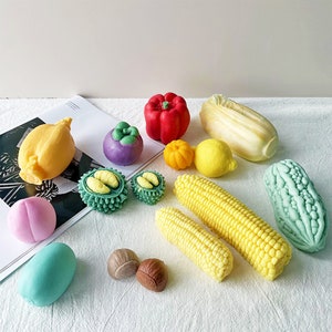 Vegetables Silicone Mold,Concrete Plaster Fruit Mold,Wax Candle Making Mold,Handmade Soap Silicon Mold,Epoxy Resin Vegetable Mold 231539