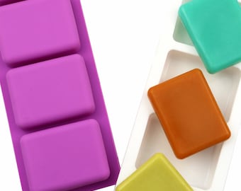 Molde de silicona de jabón rectangular, molde de barra de loción recatangle, molde de pan de jabón casero, molde de bombas de baño, molde personalizado para la fabricación de jabón 250218