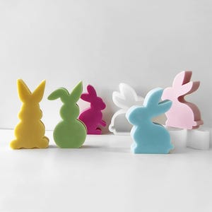 Bunny Candles Silicone Mold,Wax Candles Making Mold,Concrete Plaster Rubbit Mold,Animal Candles Silicon Mold 231876