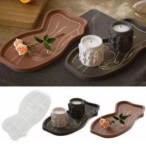 Body Lines Tray Silicone Mold,Concrete Plaster Trinket Tray Mold,Epoxy Resin Jewelry Tray Mold,Resin Plate Silicon Mold 221429