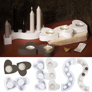 Heart Candle Holder Silicone Mold,Concrete Plaster Candle Holder Mold,Epoxy Resin Heart Candle Holder Mold,Cement Silicon Mold 240438