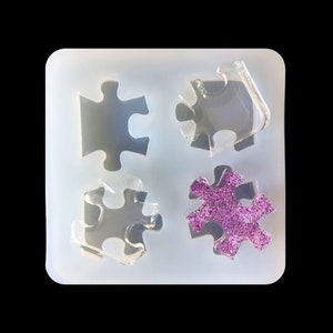 Puzzle Pieces Silicone Mold,Epoxy Resin Jigsaw Puzzle Mold,UV Resin Puzzle Pendant Earring Mold,DIY Puzzle Making Silicon Mold 212523