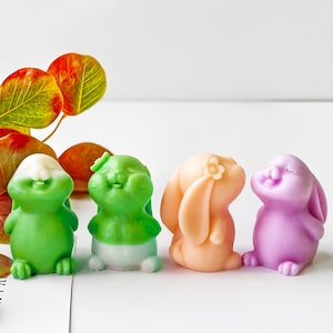 Bunny Candles Silicone Mold,Wax Candles Making Mold,Concrete Plaster Rabbit Mold,Epoxy Resin Bunny Mold,Candles Silicon Mold 232170