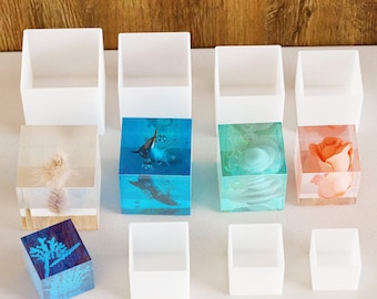 Square Silicone Mold,Epoxy Resin Cube Mold,Wax Candles Making Silicon Mold,UV Resin Square Mold,Concrete Plaster Square Mold 240679