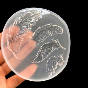 Feather Silicone Mold,Feather Pendant Resin Mold,Epoxy Resin Jewelry Mold,Vintage Charm Resin Mold,Chocolate Mold,Plaster Mold 212191