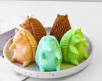Hedgehog Candles Silicone Mold,Animal Candles Making Mold,Concrete Plaster Hedgehog Mold,Epoxy Resin Mold,Wax Silicon Mold 231992