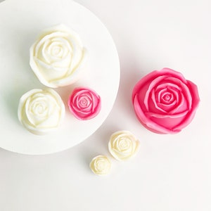 Rose Candle Silicone Mold,Flower Candle Making Mold,Concrete Plaster Rose Mold,Handmade Soap Silicon Mold,Epoxy Resin Rose Mold 231499