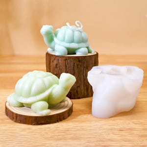 Turtle Candle Silicone Mold,Concrete Plaster Turtle Mold,Epoxy Resin Animal Mold,Wax Candle Making Silicon Mold,Soap Mold 231862