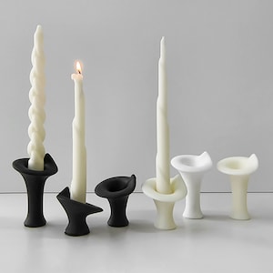 Creative Candle Holder Silicone Mold,Concrete Plaster Candle Holder Mold,Epoxy Resin Mold,Wax Candle Holder Silicon Mold,Cement Mold 240440