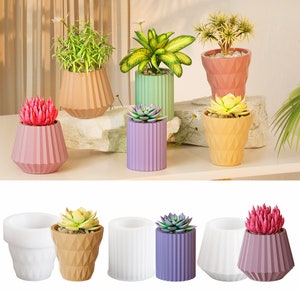 Geometric Flower Pot Silicone Mold,Concrete Plaster Flowerpot Mold,Epoxy Resin Succulent Pot  Mold,Cement Storage Box Silicon Mold 222155