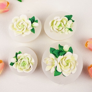 Gardenia Flower Resin Mold,Flower Silicone Mold,Epoxy Resin Mold,Flower Plaster Mold,Flower Polymer Clay Mold,Scented Candles Mold 230899