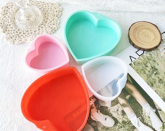 Heart Cake Silicone Mold,Heart Baking Silicon Mold,Concrete Plaster Heart Mold,Cake Making Silicon Mold 232369