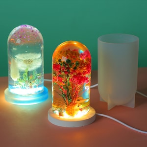 Cylinder Silicone Mold,Semi-cylinder Resin Mold,Night Light Silicon Mold,DIY Dried Flower Specimen Mold,Cylinder Candle Mold 240027
