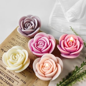 Rose Candle Silicone Mold,Flower Candle Making Mold,Concrete Plaster Rose Mold,Wax Candles Silicon Mold,Epoxy Resin Rose Mold 232095