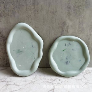 2 Styles Cloud Tray Silicone Mold,Concrete Plaster Irregular Tray Mold,Epoxy Resin Jewelry Trinket Tray Mold,Resin Plate Mold 221249