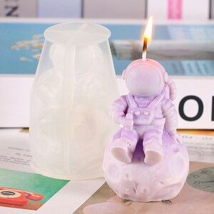 Molde de silicona de astronauta, molde de silicona de velas de astronauta, molde de astronauta de resina epoxi, molde de velas personalizado, molde de yeso perfumado 230896
