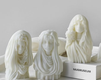 Goddess Candles Silicone Mold,Concrete Plaster Human Statue Mold,Wax Candles Making Silicon Mold,Epoxy Resin Goddess Mold 232315