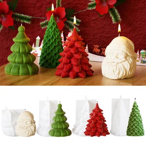 Christmas Candle Silicone Mold,Christmas Tree Candles Making Silicon Mold,Concrete Plaster Christmas Mold,Wax Candle Mold 231707