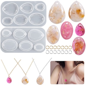 Faceted Pear Pendant Silicone Mold,Expoxy Resin Water Drop Earring Mold,Jewelry Mold Accessories Set,Jewelry Making Craft DIY 223099