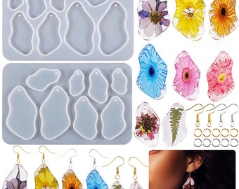 Irregular Pendant Resin Mold,Epoxy Resin Keychain Mold,DIY Specimen Pendant Mold,Glossy Necklace Jewelry Pendant Mold 212175