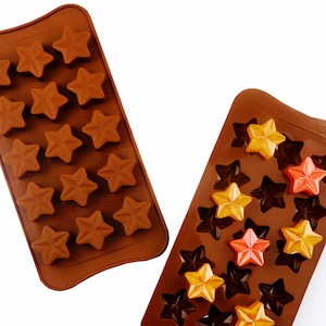 Siliconen mal sterchocolade, stervorm snoep, handgemaakte zeepmal, stervorm epoxyhars, stervorm betonpleister 250241