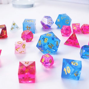 19 Styles DND Dice Silicone Mold,Polyhedral Dice Resin Mold,Epoxy Resin Sharp Edge Mold,DND Dice Silicon Mold Set,DIY Dice Making 240105