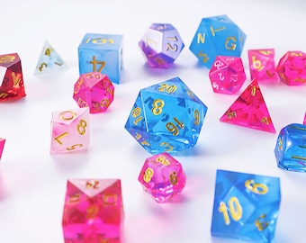 19 Styles DND Dice Silicone Mold,Polyhedral Dice Resin Mold,Epoxy Resin Sharp Edge Mold,DND Dice Silicon Mold Set,DIY Dice Making 240105