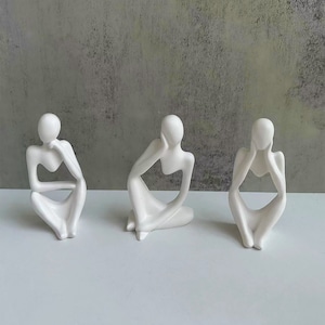 Abstract Human Body Silicone Mold,Thinker Statue Silicon Mold,Concrete Plaster Human Body Mold,Epoxy Resin Craft Mold 240306