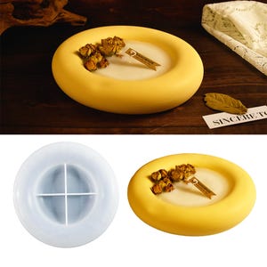 Round Tray Silicone Mold,Concrete Plaster Round Tray Mold,Epoxy Resin Round Jewelry Tray Mold,Candle Tray Silicon Mold 221435