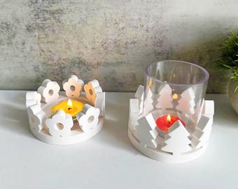 Moules En Silicone Pour Bougeoirs – Moule En Forme D'arbre De Noël – Support Pour Bougies Chauffe-plat, Béton, Ciment Et Plâtre, Moules Artisanaux Pour Résine époxy, Plâtre, Argile