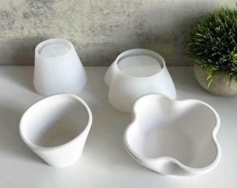 Candle Cup Silicone Mold,Epoxy Resin Flower Pot Mold,Concrete Plaster Storage Box Mold,UV Resin Candle Cup Silicon Mold 223391