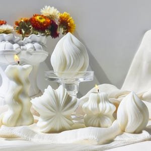 Wave Stripes Candles Silicone Mold,Geometric Wax Candle Making Silicon Mold,Concrete Plaster Pillar Mold,Soy Candles Mold 231810