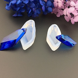 Crystal Stone Molds Pendant Silicone Mold With Hole Epoxy Resin Molds For DIY Jewelry Pendants Making Supplies 212085