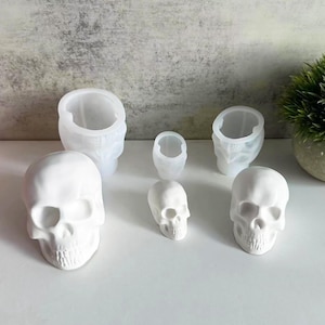 Skull Silicone Mold,Concrete Plaster Skull Mold,Epoxy Resin Halloween Skull Mold,Wax Candle Making Silicon Mold,Skull Ornament Mold 240612