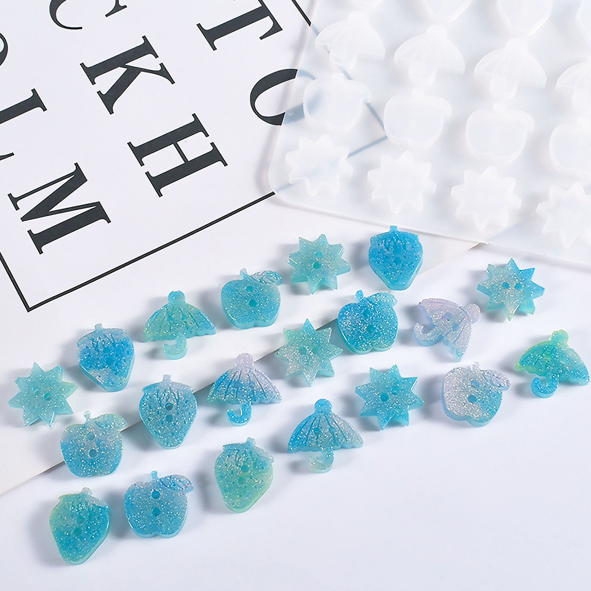 8 Styles Button Silicone Mold,diy Button Making,clothes Button Resin ...