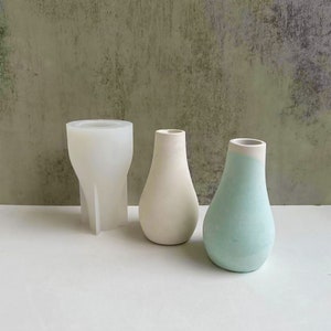Molde de silicona para florero, molde para florero de cemento de hormigón, molde para florero de resina epoxi, molde de silicona para maceta de yeso 222104