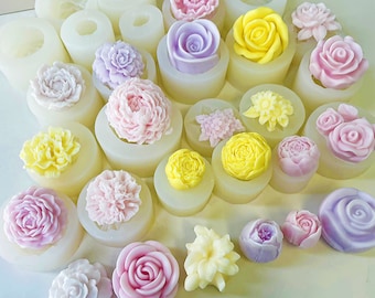 Stampo in silicone a forma di fiore in 29 stili, stampo per candele a forma di fiore, stampo in resina epossidica a forma di fiore, stampo in gesso e cemento a forma di fiore, stampo per sapone a forma di fiore 231050
