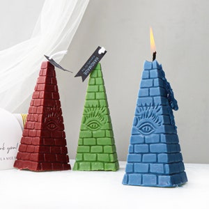 Pyramid Candle Silicone Mold,Concrete Plaster Pyramid Mold,Wax Candle Making Mold,Epoxy Resin Pyramid Mold,Candle Making Silicon Mold 231447