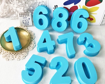 0-9 Number Silicone Mold,Number Candles Making Mold,Concrete Plaster Number Mold,Epoxy Resin Number Mold,Soap Mold 232031