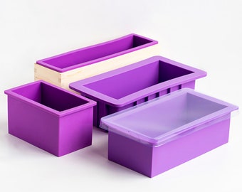 0.5/0.6/1/1.2/1.5L Large Capacity Rectangle Soap Silicone Mold,Bread Soap Rectangle Soap Loaf Mold,Soap Bar Mold,Barrel Soap Mold 250114