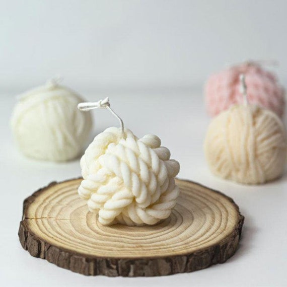 DEHUA Moule Silicone Boule De Laine 3D - Moule à Bougie, Résine, Chocolat Et Savon - DIY Créatif