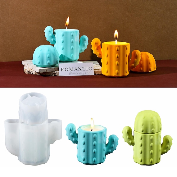 Stampo Cactus Fai Da Te - 10 Forme In Silicone Per Candele Artigianali E Resina | Creazioni 3D